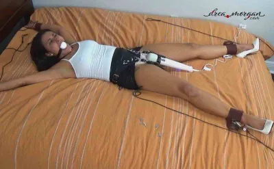 Drea Morgan – Cuffed Spread Eagle