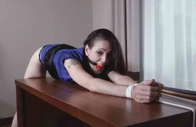 Slyy – Pretty Office Manager Bound and Gagged to Approve Undeserved Promotion